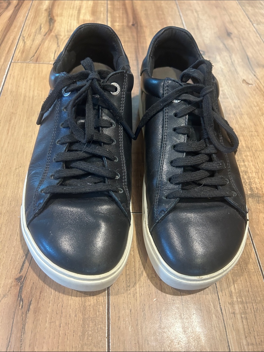 Birkenstock Bend Low Black Leather Sneakers Lace Up Comfort Shoes 38 L7/M5
